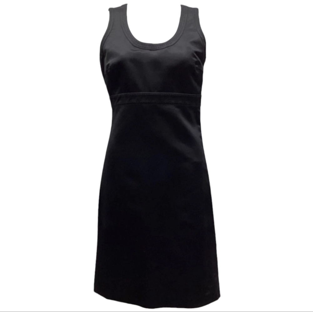 Tory Burch Black Sleeveless Scoop Neck Sheath Dress